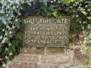 Gate Sign - click for photo gallery